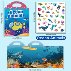 Reusable Sticker Book Vehicles & Animals Educational Toys