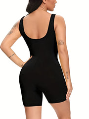 Solid Slim Romper Jumpsuit Backless Sleeveless Sexy Summer Women's Clothing
