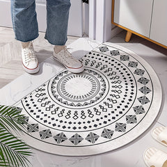 Moroccan Element Doormat Semi Circular Area Rug