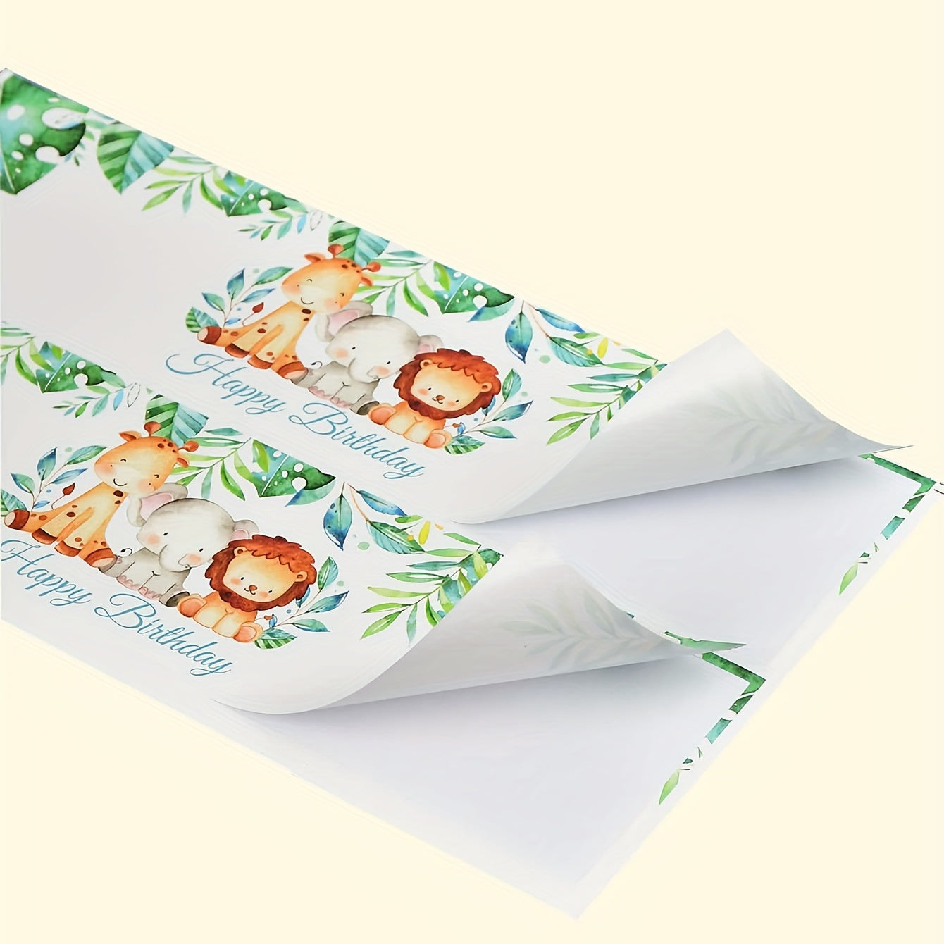 Animal Birthday Water Bottle Stickers 10pcs