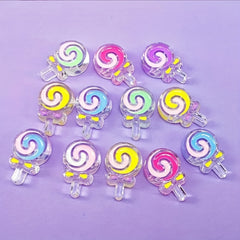 5pcs 28 18mm Acrylic Lollipop String Beads DIY Hair Rope Bracelet