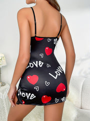 Floral Slip Nightdress Lace Trim Split Sleep Dress Women's Sleepwear