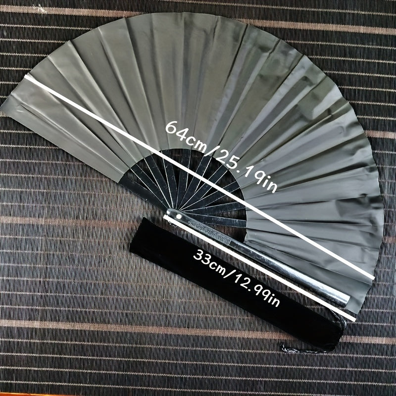 Velvet Cover Set Hand Fan Bamboo Bone Ring