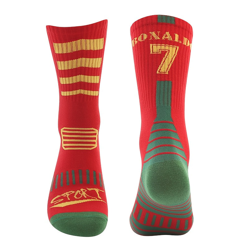 Men's Anti-Skid Calf Socks for Running, Cycling, Football