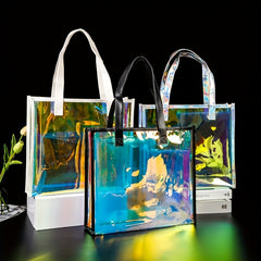 Laser Illusion Tote Bag Stylish Makeup Storage Bag