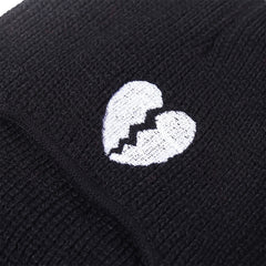 Heartbreak Embroidered Wool Pullover Cap