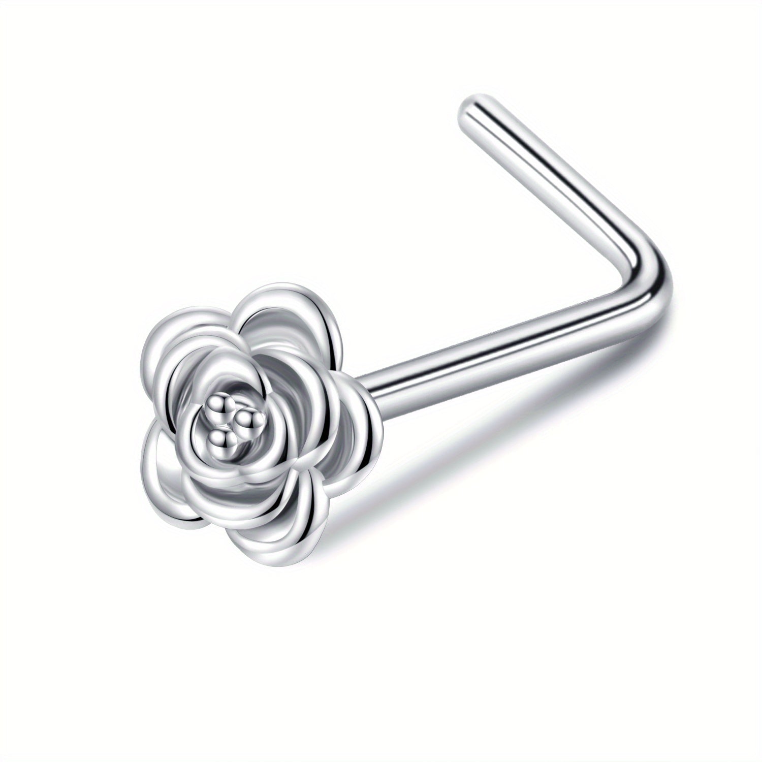 Stainless Steel Nose Ring Stud Flower Snowflake Butterfly Nose Piercing