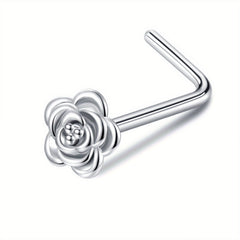 Stainless Steel Nose Ring Stud Flower Snowflake Butterfly Nose Piercing