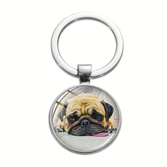 Puppy Keychain Car Key Holder Bag Charm Pendant