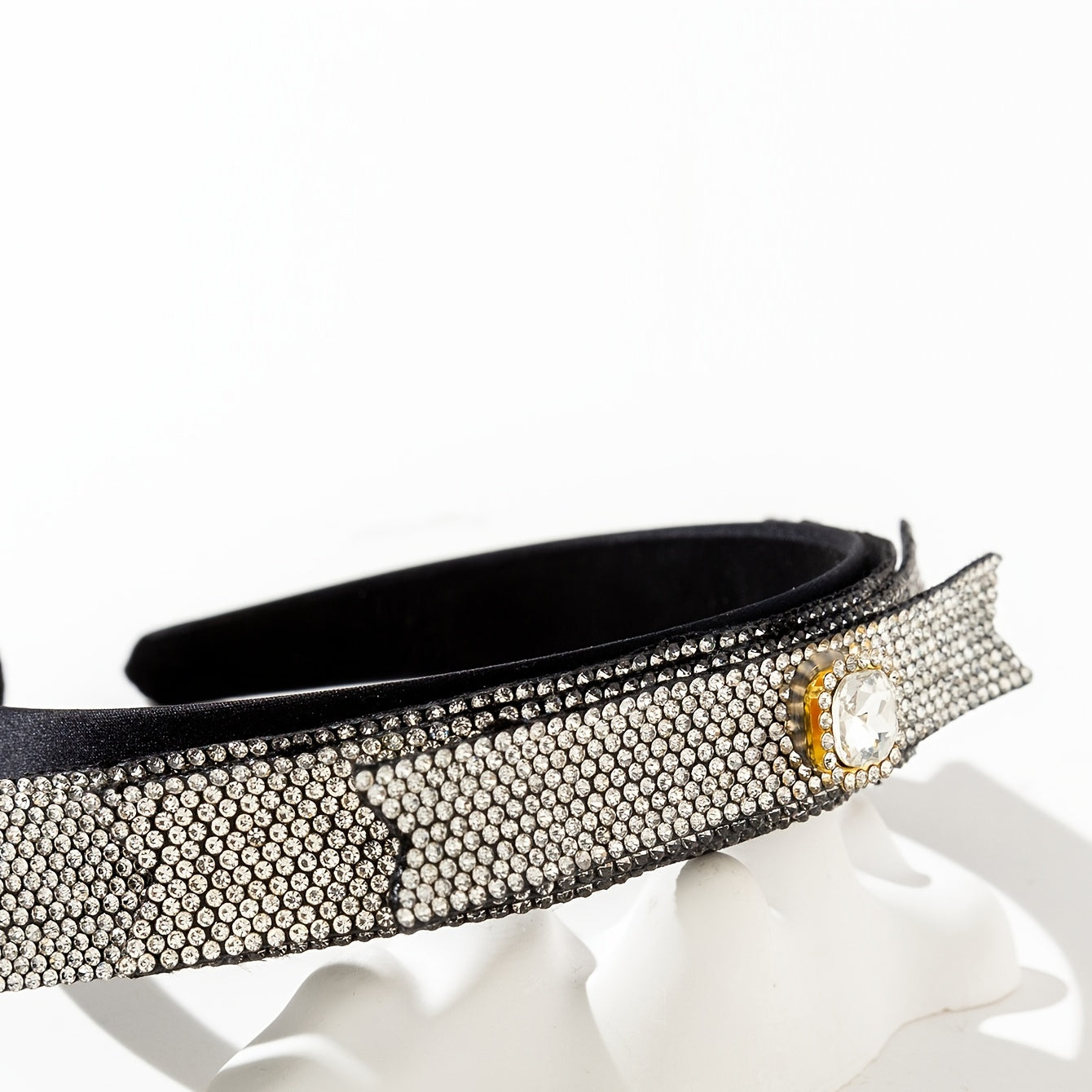 Sparkly Crystal Headband Silvery Thin Hair Band