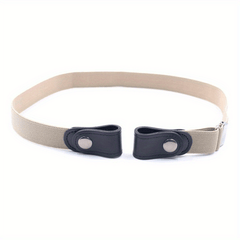 Men's No Buckle Elastic Waist Belt Casual Adjustable Elastic Buckle Belt