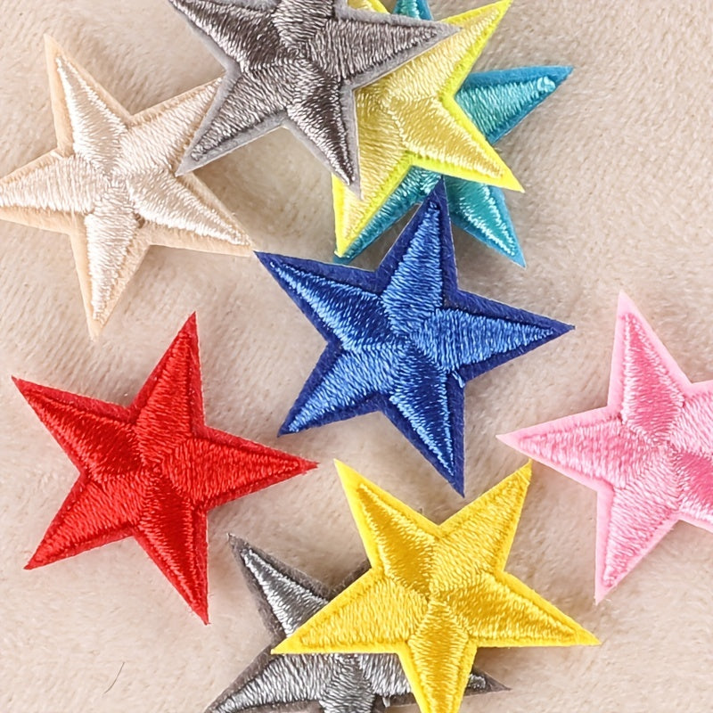 33pcs Pentagram Embroidered Badge Label for Girls Kids Clothing Accessories
