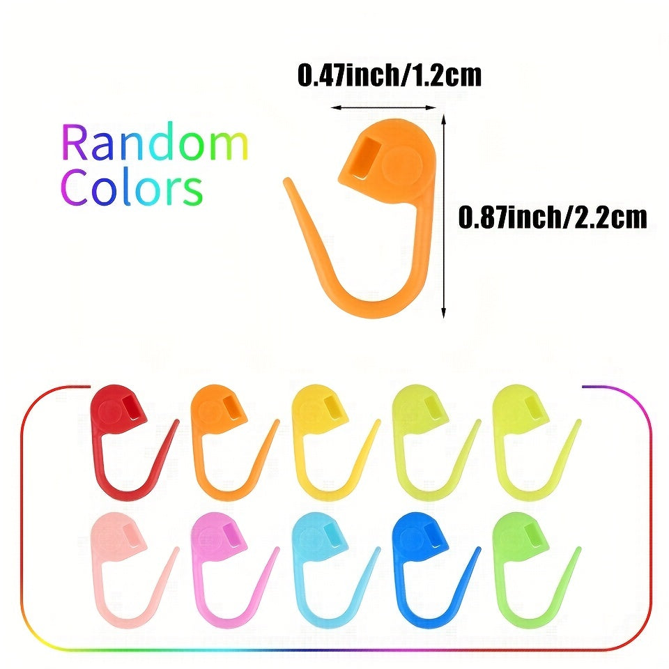 200 Colorful Knitting Markers 1pc Knitting Gauge DIY Craft Safety Pins