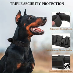 Military Tactical Dog Collar & Leash Set for All Breeds
