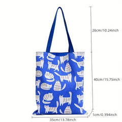 Ethnic Style Canvas Tote Bag Double Sided Shoulder Bag