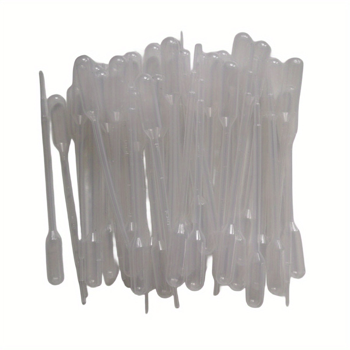 100PCS Plastic Test Tubes Graduated Pipettes 1ML 3ML