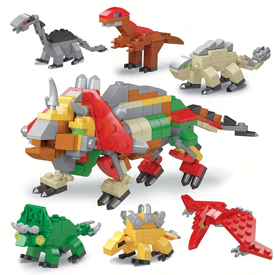 6pcs Dinosaur Egg Building Blocks Colorful Dinosaur & Egg Toy