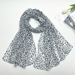 Leopard Print Scarf Thin Gauze Shawl Casual Sunscreen Head Wrap