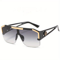 Flat Top Aviator Sunglasses Gradient Lens Glasses UV400