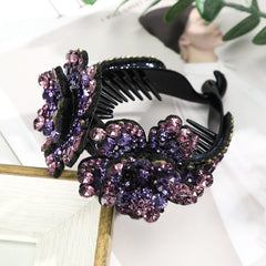 Rhinestone Flower Hair Clip for Women Birthday