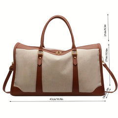 Large Canvas Tote Bag Short Distance Travel Shoulder Crossbody Commuter Bag