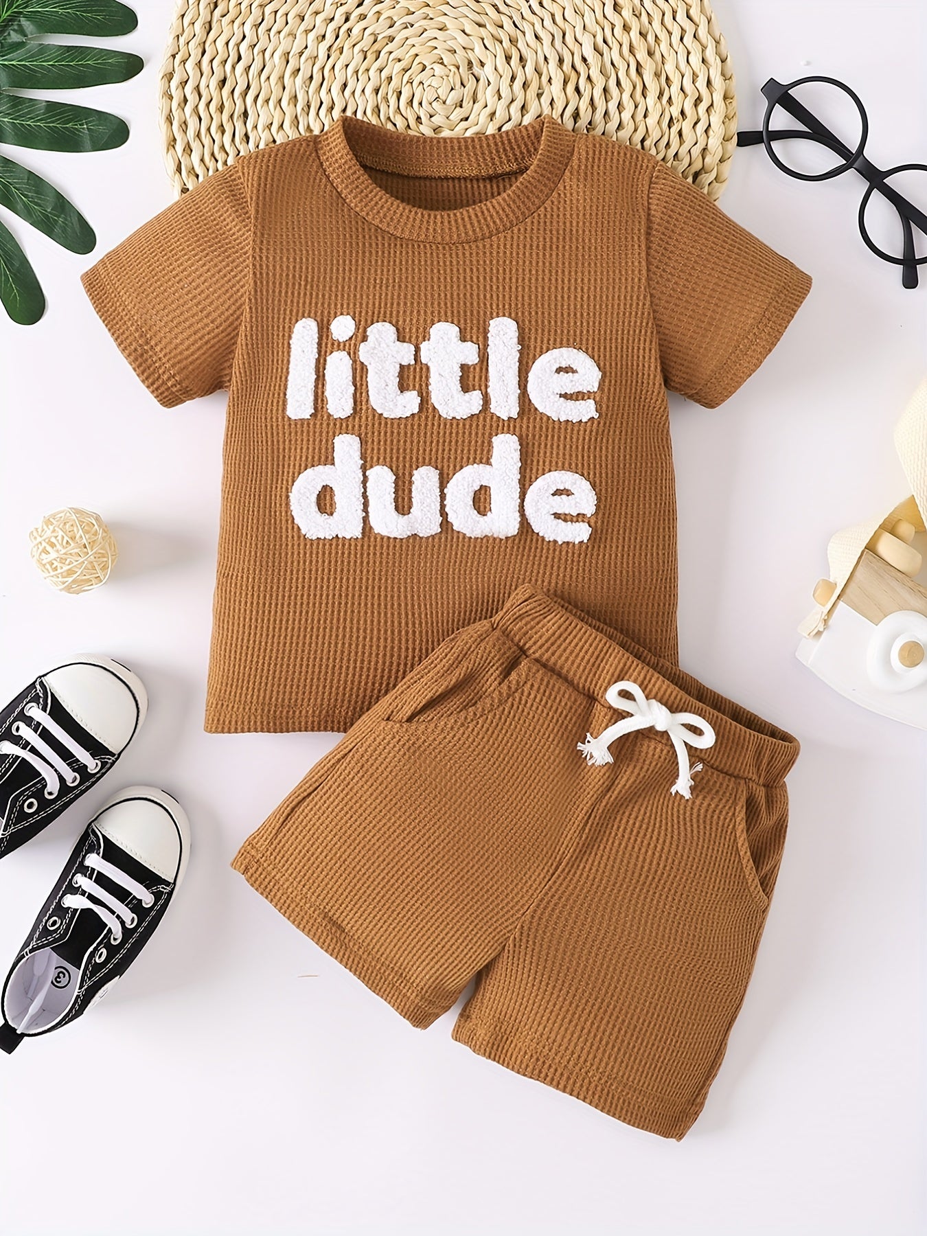 Baby Boys Little Dude T shirt & Shorts Set Summer Clothes