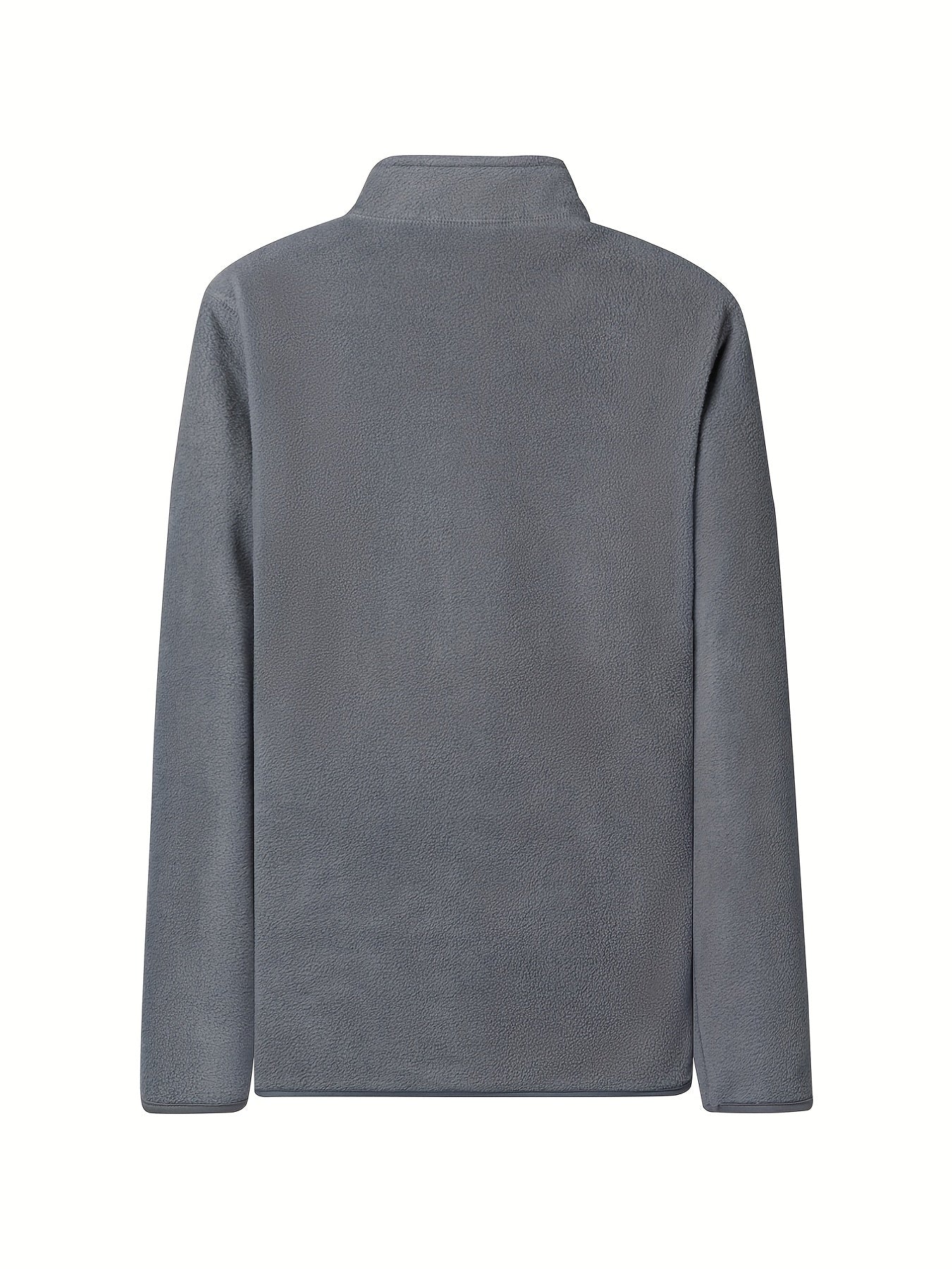 Men's Stand Collar Fleece Jacket Zipper Coat