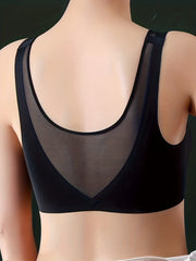 Breathable Mesh Wireless Bra Full Coverage