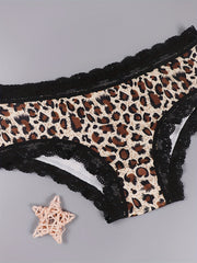 7pcs Contrast Lace Briefs Stretchy Intimates Panties Women's Lingerie