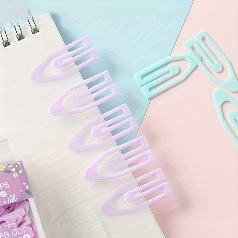 Creative Macaron Series Boat Paper Clip File Storage Boxed Random