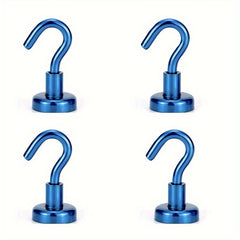 4pcs Magnetic Hooks 11.34 KG Pulling Force Various Colors