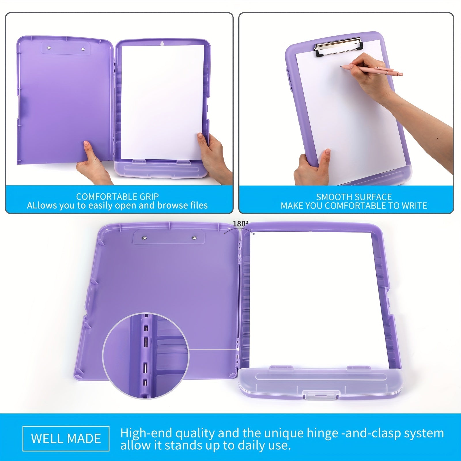 Plastic Writing Pad With Clip for Easy Document Storage