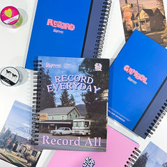 Coil Book Flat Book Retro Style 128 Pages Diary Notebook