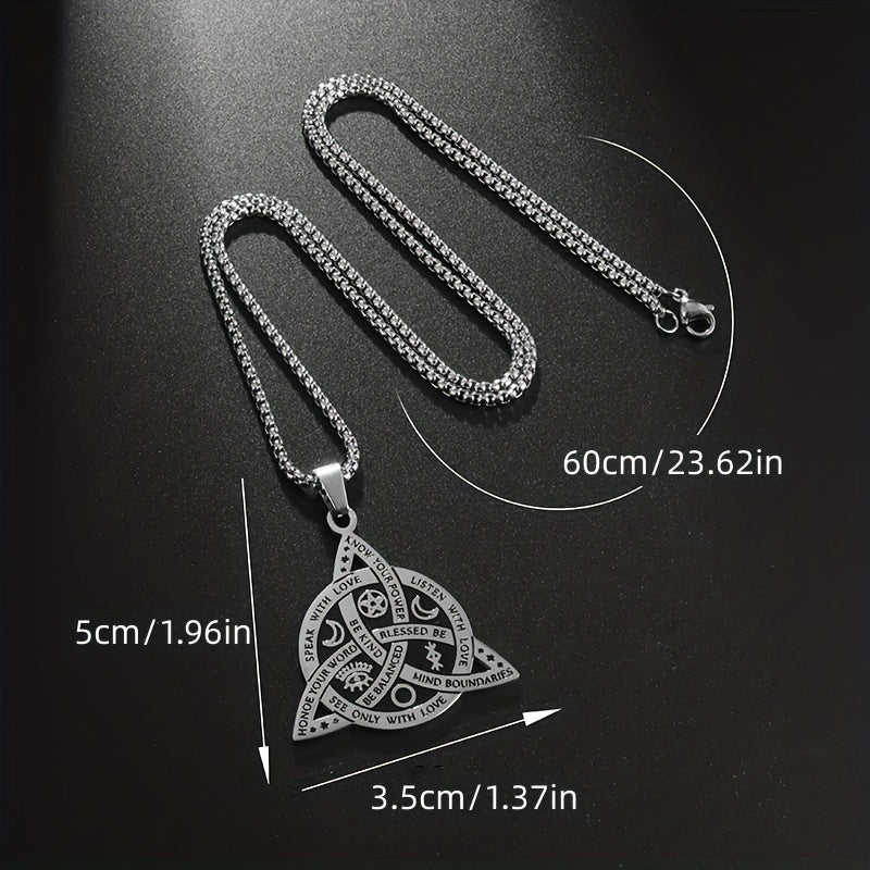Viking Witch Celtic Knot Pendant Necklace Gothic Necklace