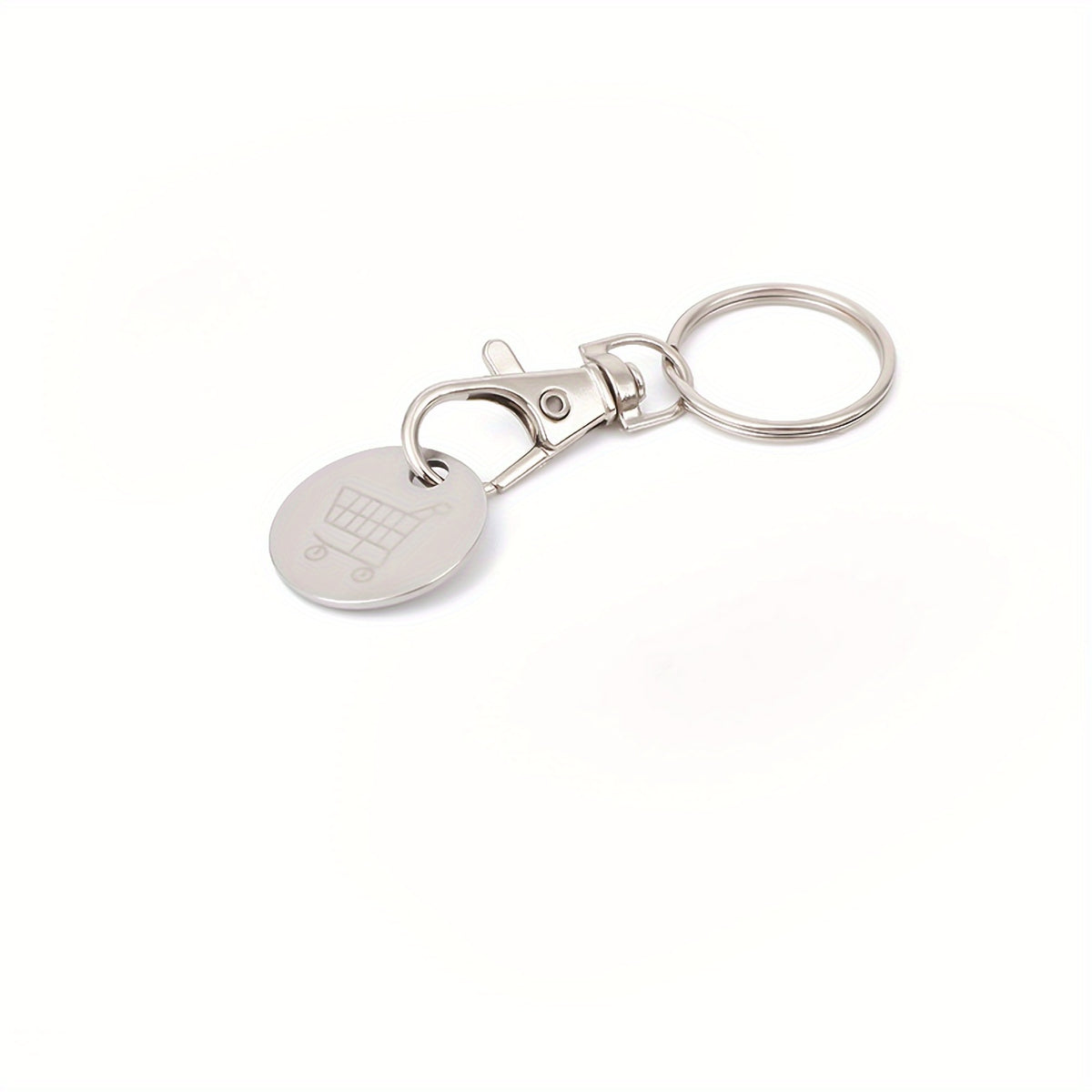 Shopping Cart Keychain Aluminum Alloy Token Keyring