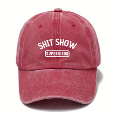 Vintage Funny Words Print Baseball Cap Adjustable Trucker Hat
