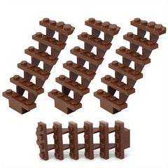 28pcs Wood Grain House Accessories Assembly Toys for Creative Kids & Adults