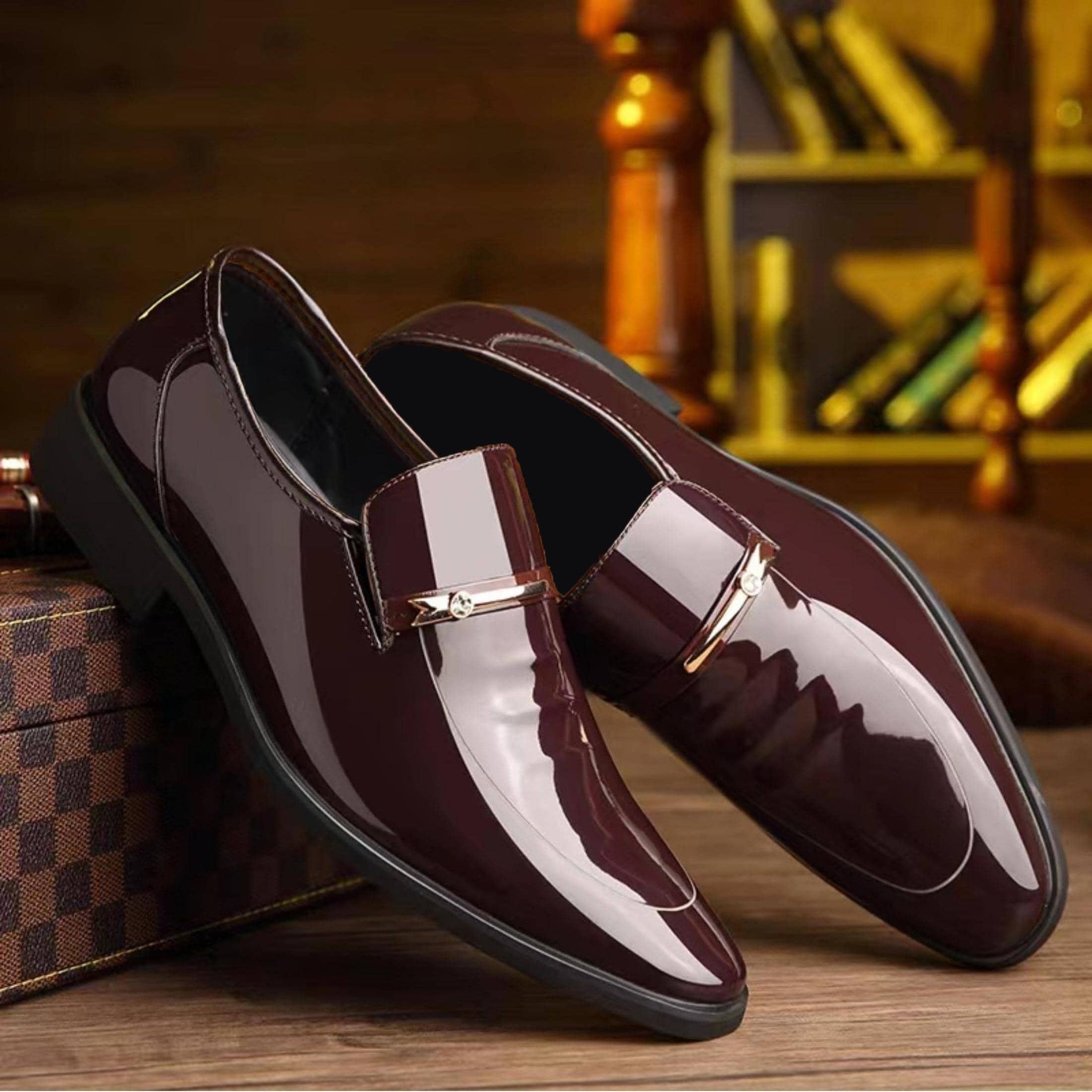 Men's Slip On Formal Shoes Wear resistant Non Slip Smart Casual Shoes