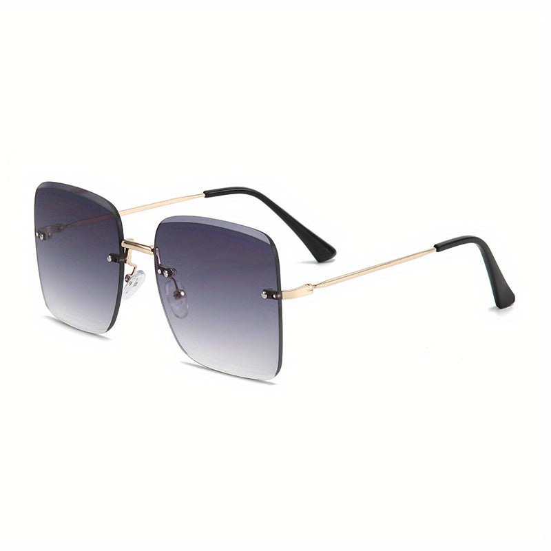 Square Rimless Sunglasses UV400 Gradient Glasses