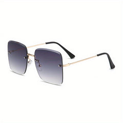 Square Rimless Sunglasses UV400 Gradient Glasses