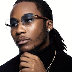 Men's Rimless Sunglasses UV Protection Decorative Sunglasses