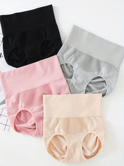 4pcs Mesh Tummy Control Briefs High Waist Intimates Panties