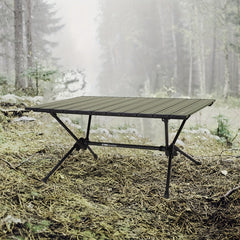 Large Aluminum Folding Table for Camping & Picnic, 2 Height Adjustments