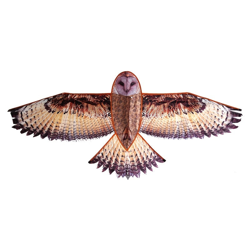 Brown Owl Kite With D handle And Flying Lines
