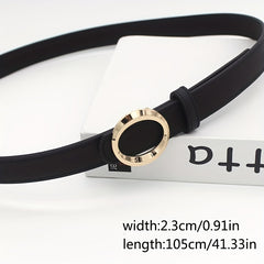 Stylish PU Belt Solid Casual Jeans Pants Belt Classic Sweater Dress Coat