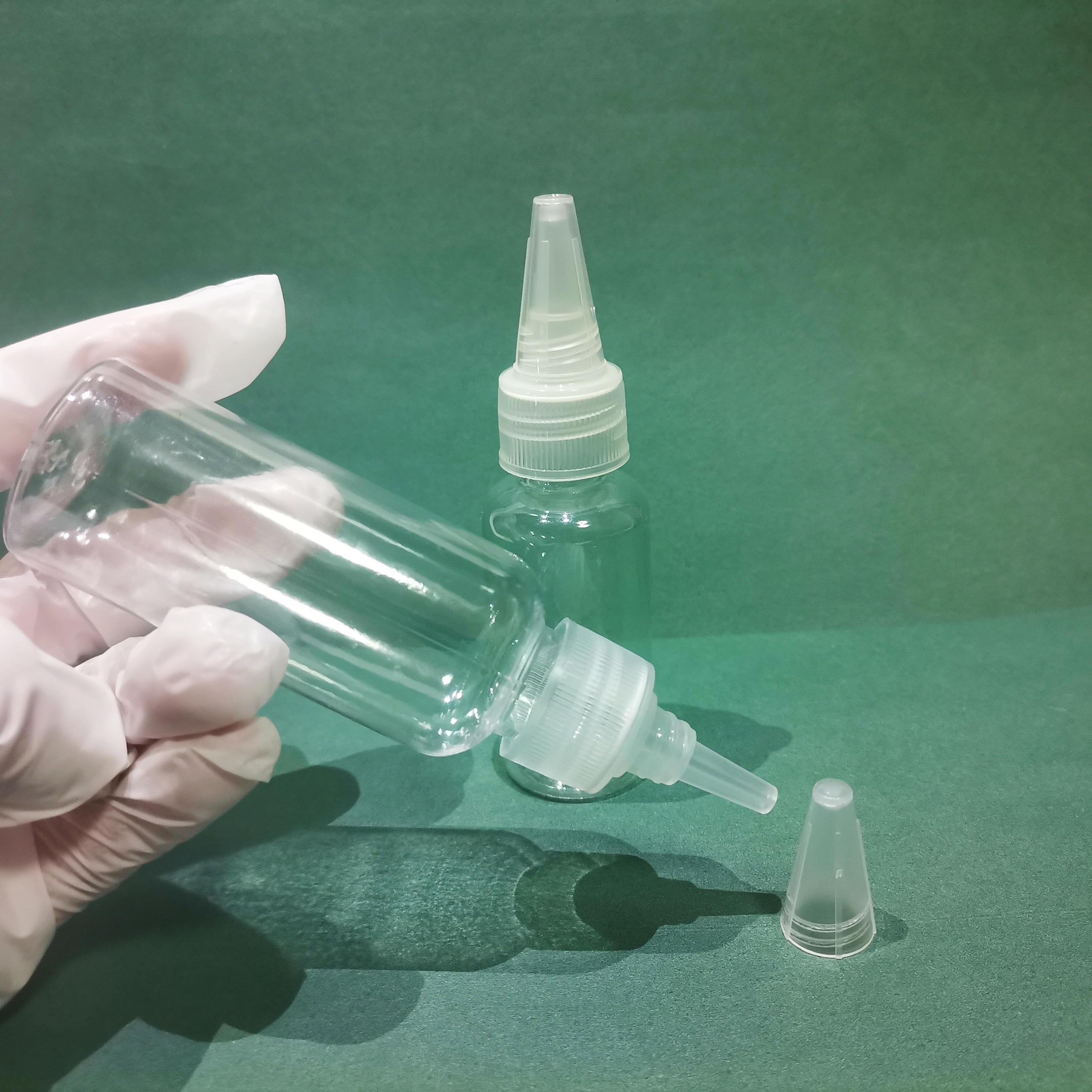 2pcs Squeeze Bottles 30ml & 50ml Twist Cap for Oils Crafts Art Glue Ink