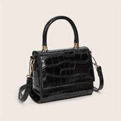 Crocodile Embossed Crossbody Bag Women's Flap Purses