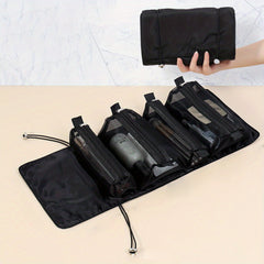 Portable Large Makeup Bag 4 In 1 Removable With Zipper