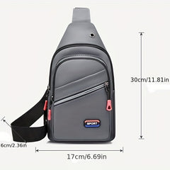 Men's Waterproof Crossbody Bag With Earphone Hole Large Capacity