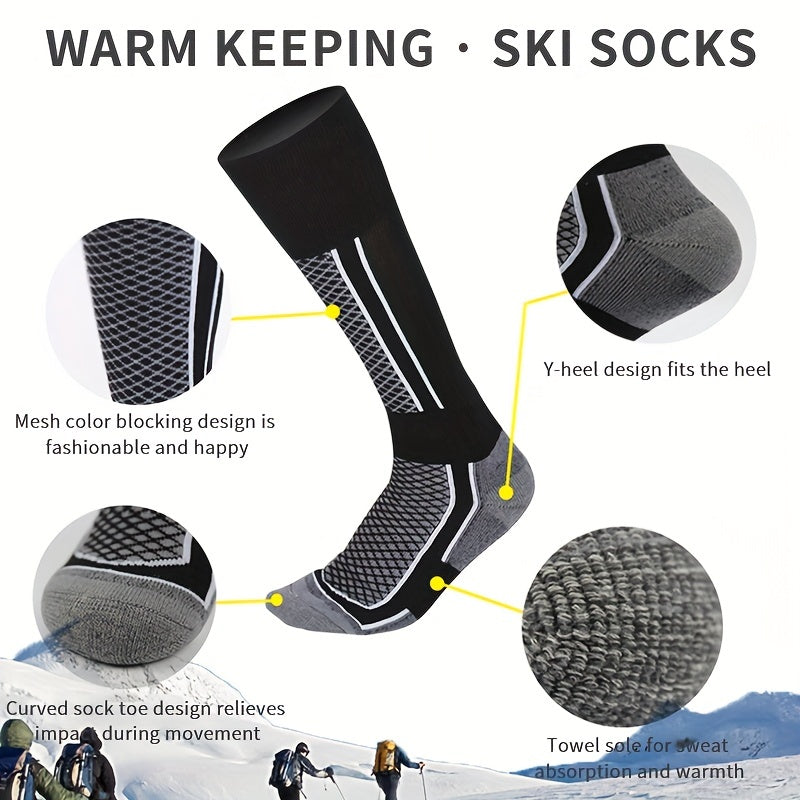 Thick Thermal Knee High Outdoor Ski Socks